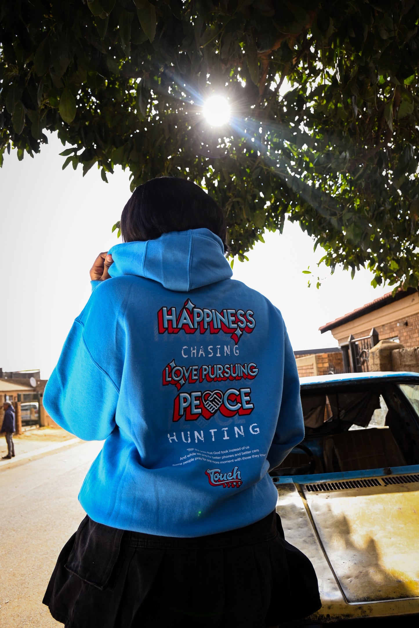 Touchline Peace Hunting Hoodie- Blue